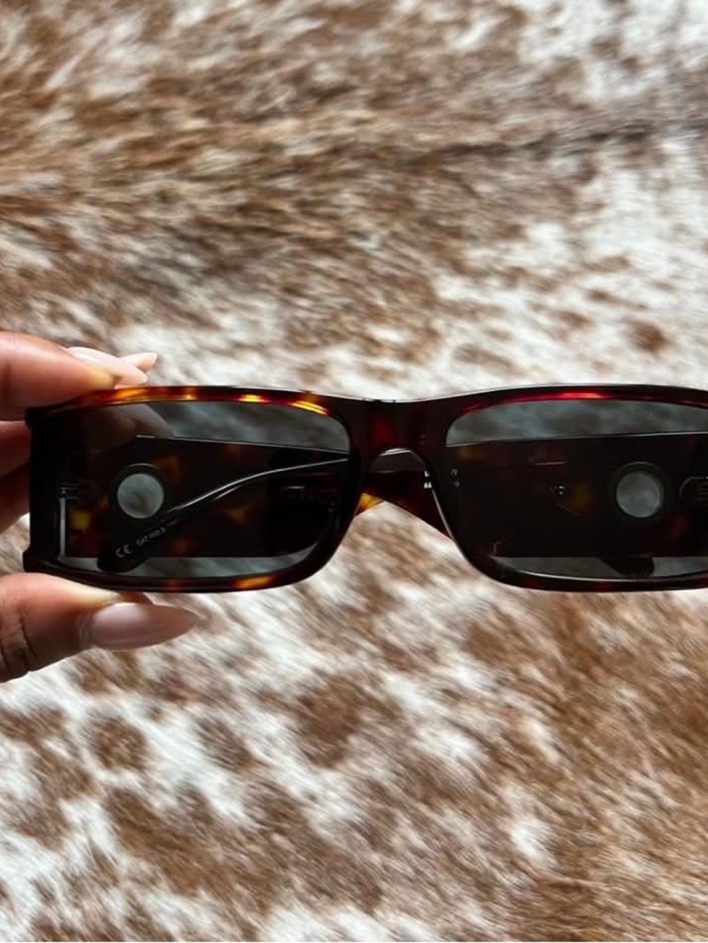 Linda Farrow Dania rectangular sunglasses black